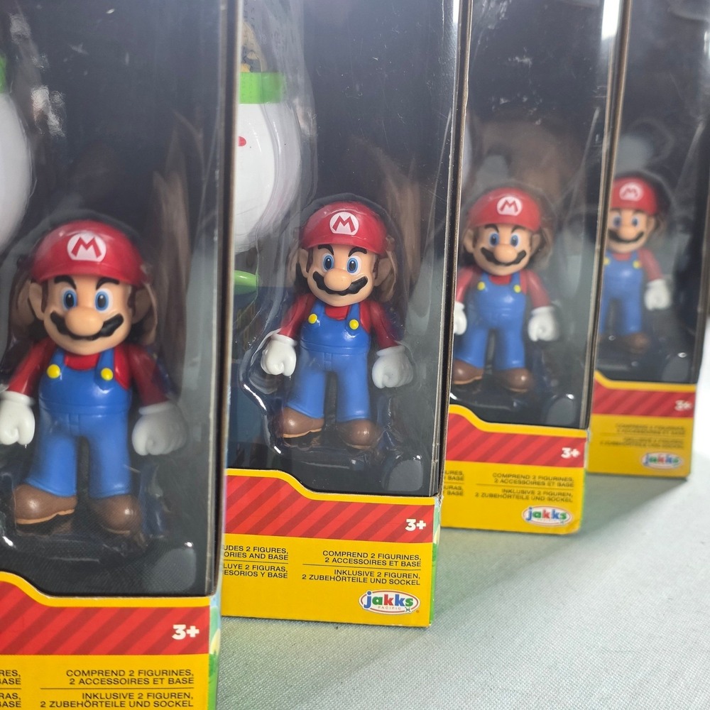 Jakks Pacific Super Mario and Bowser Jr. Figure Set with Bob-omb 41031 NEW